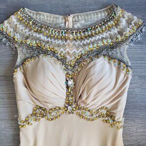 Tony Bowls Beaded Gown